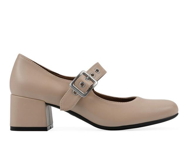 Women's White Mountain Lasso Mary Jane Pumps in Natural color