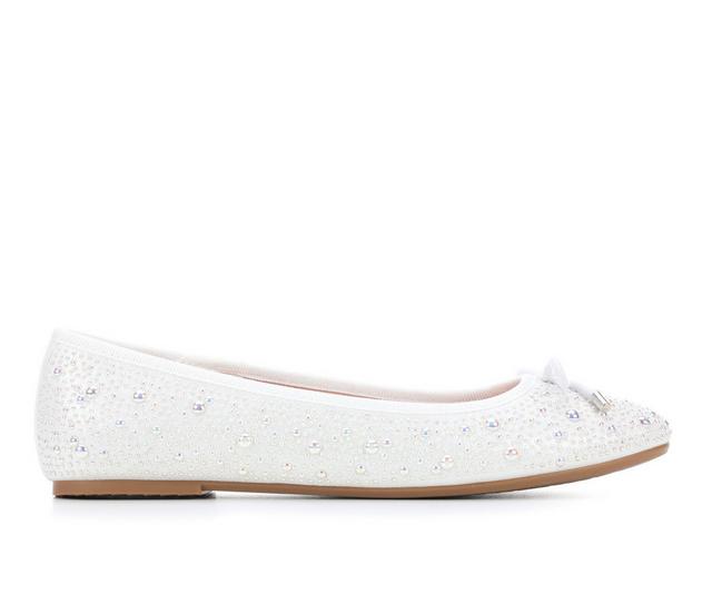 Women's Soda Lasky-S Flats in White Shimmer color