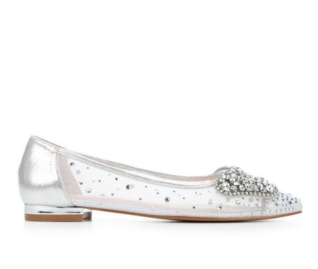 Women's LLorraine Cool Special Occasion Flats in Silver color