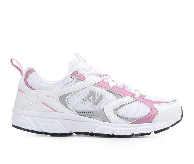 Adults' New Balance ML408 Sneakers in Wht/Silver/Pink color