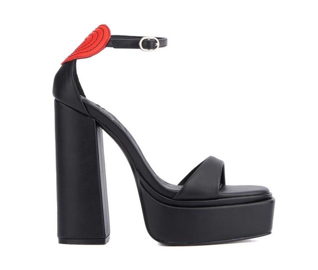 Women's Olivia Miller Amour Dress Sandals in Black color
