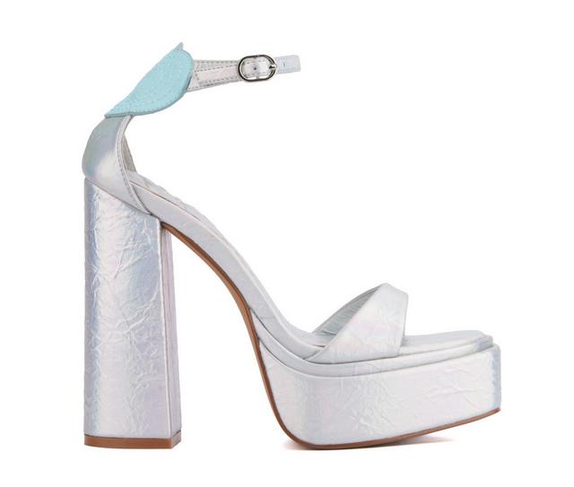 Women's Olivia Miller Amour Dress Sandals in Silver color