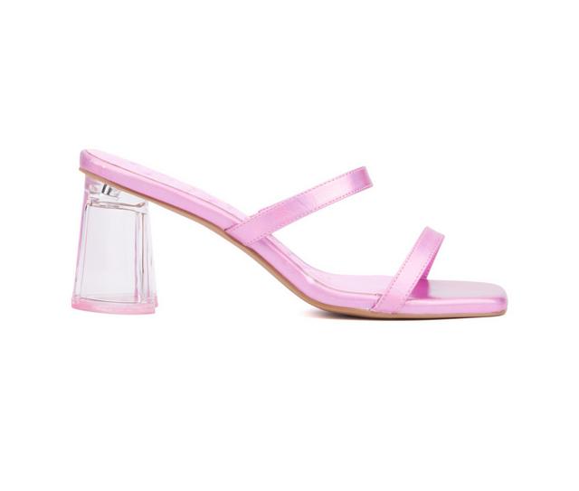 Women's Olivia Miller Lovely Dress Sandals in Neon Pink color