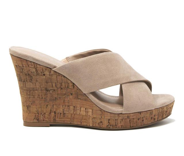 Women's Charles by Charles David Latrice Wedge Sandals in Nude color