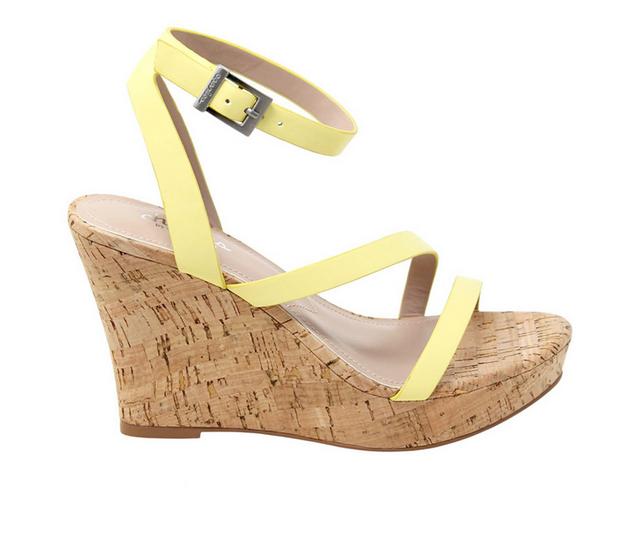 Women's Charles by Charles David Loved Wedge Sandals in Butter color