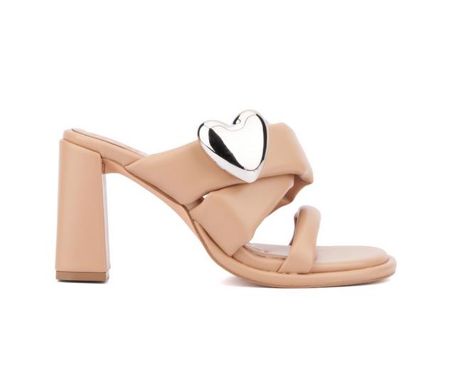 Women's Olivia Miller Lovey Dovey Dress Sandals in Nude color