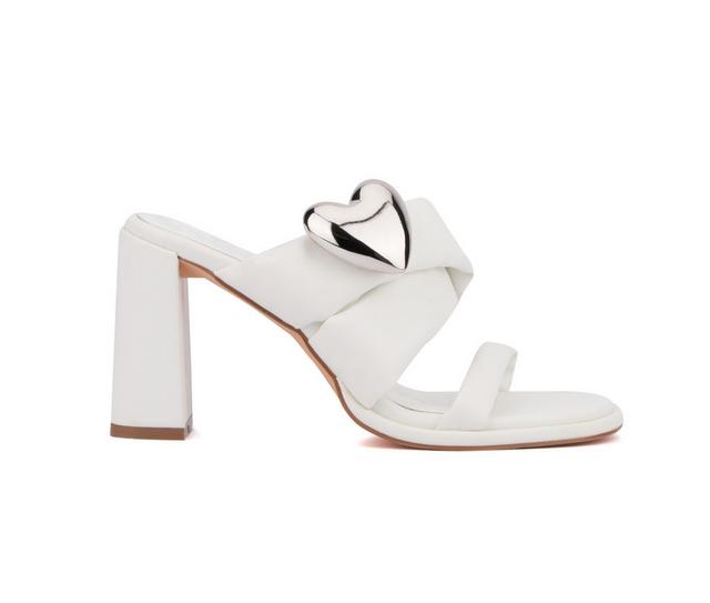 Women's Olivia Miller Lovey Dovey Dress Sandals in White color