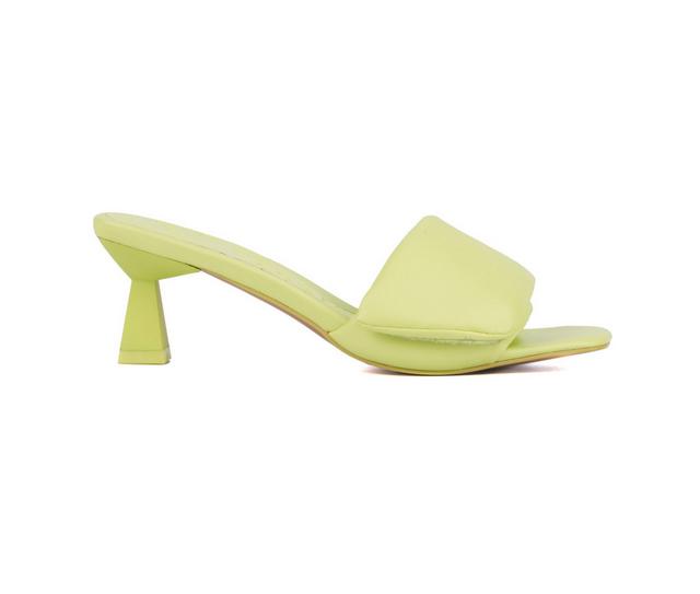 Women's Olivia Miller Allure Dress Sandals in Neon Yellow color