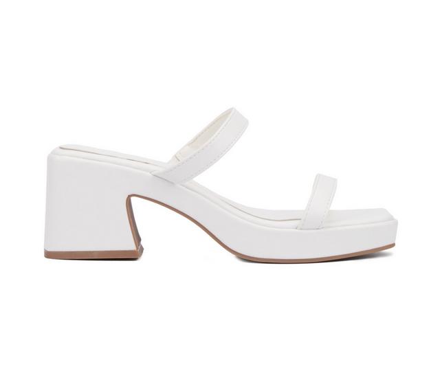 Women's Olivia Miller Savage Dress Sandals in White color