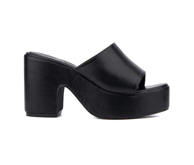 Women's Olivia Miller Crush Platform Dress Sandals in Black color