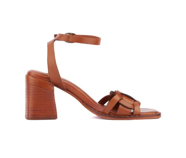 Women's Vintage Foundry Co Olenna Dress Sandals in Cognac color