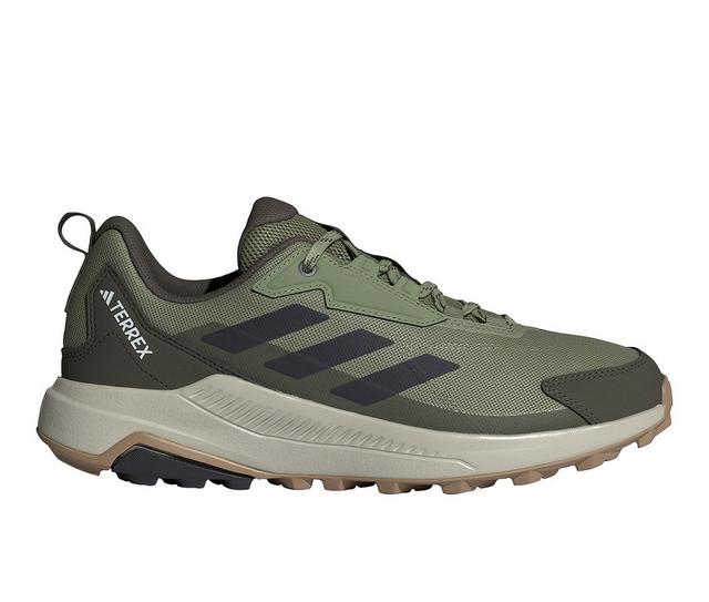 Men's Adidas Terrex Anylander Trail Running Shoes in Dark Green color