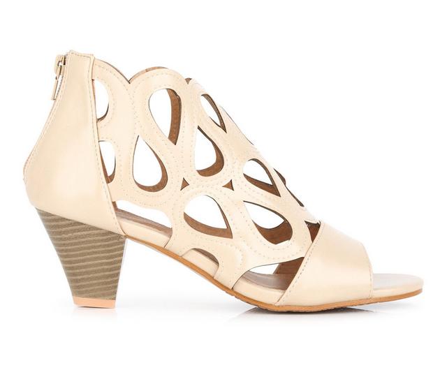 Women's Henry Ferrara Charm-101 Dress Sandals in Beige color