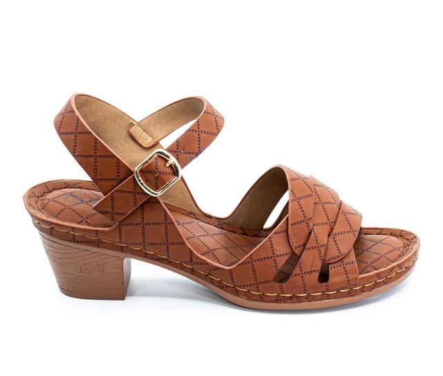 Women's Henry Ferrara Costarica-1 Dress Sandals in Brown color