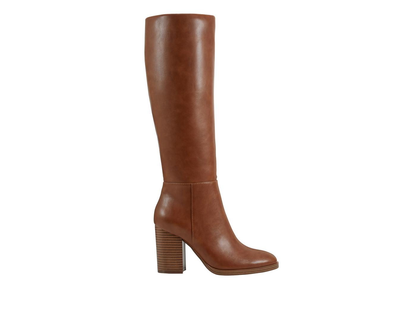 Unisa Lanna knee-high boots in dark brown color showing the style available at major retailers