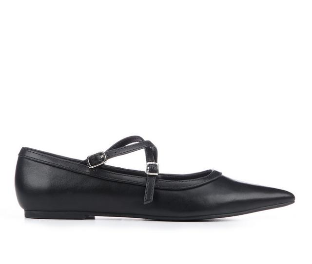 Women's Soda Beatrix Flats in Black color