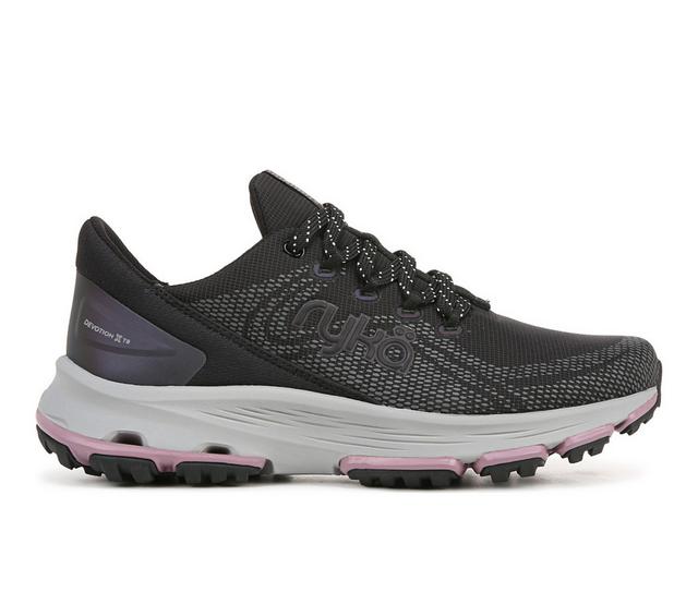 Women's Ryka Devotion X Tr Trail Walking Sneaker Trail Running Shoes in Black color