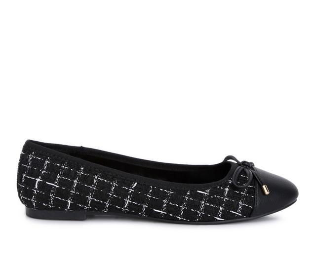 Women's London Rag Junpey Flats in Black color