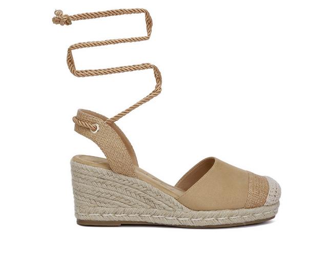 Women's London Rag Aiden Espadrille Wedges in Tan color