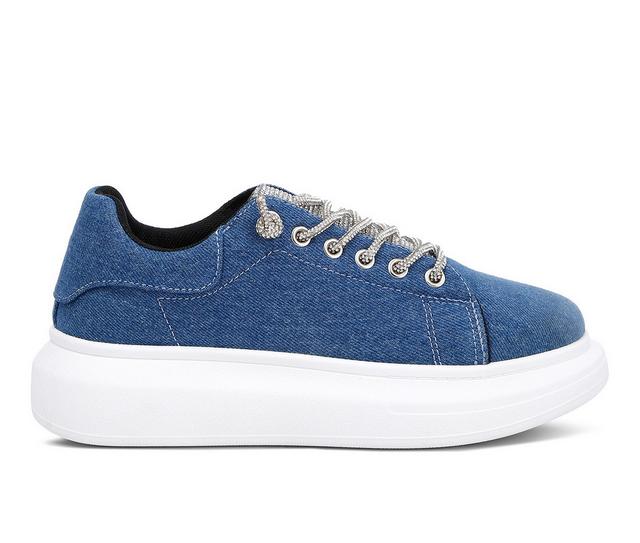 Women's London Rag Ena Platform Sneakers in Denim color