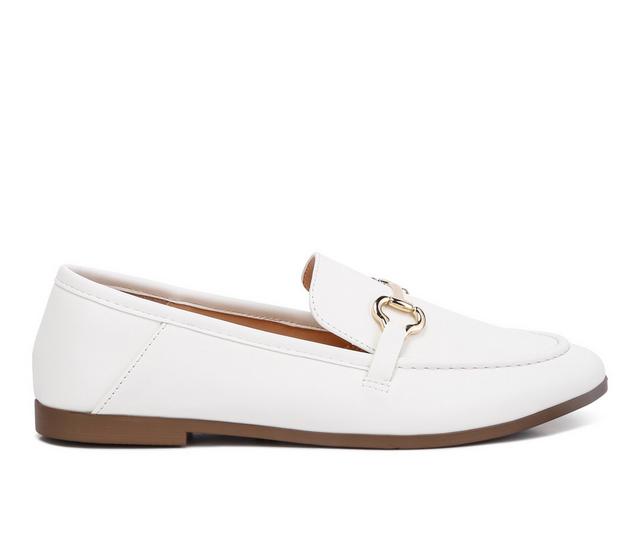 Women's London Rag Taula Horsebit Loafers in White color