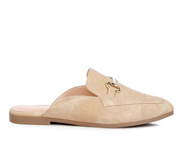 Women's London Rag Briar Horsebit Mules in Beige color