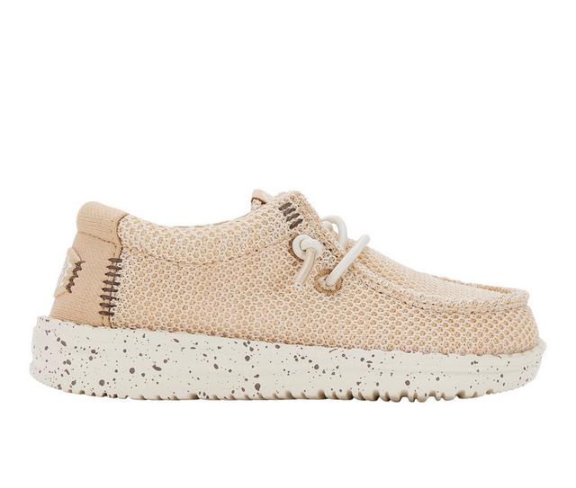 Boys' HEYDUDE Toddler Wally Stetch Sox Casual Shoes in Irish Cream color