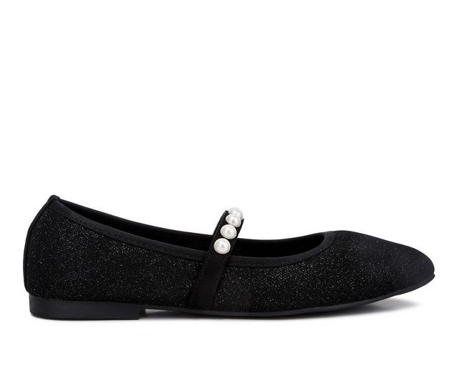 Women's London Rag Sassie Mary Jane Flats in Black color