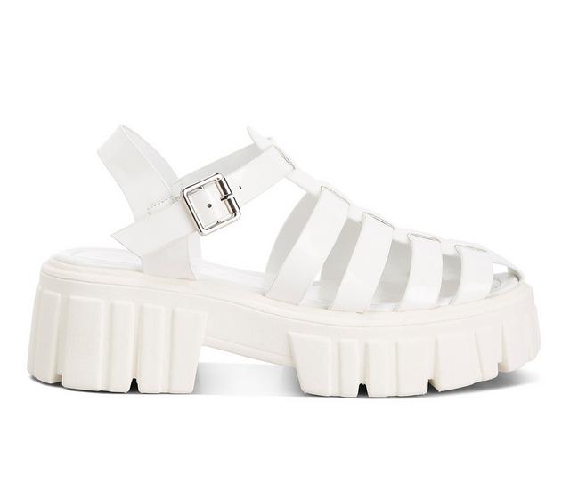 Women's London Rag Zurie Chunky Fisherman Sandals in White color