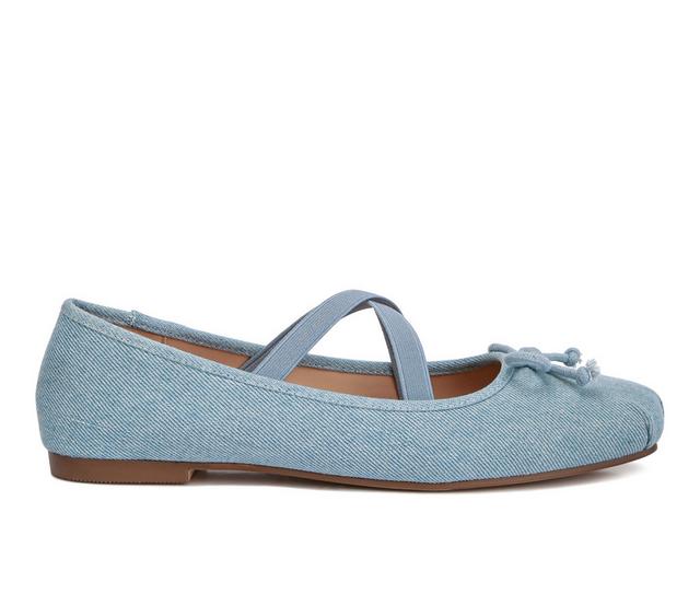 Women's London Rag Arimer Flats in Blue color