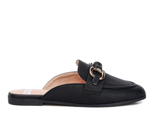 Women's Rag & Co Abner Horsebit Mules in Black color