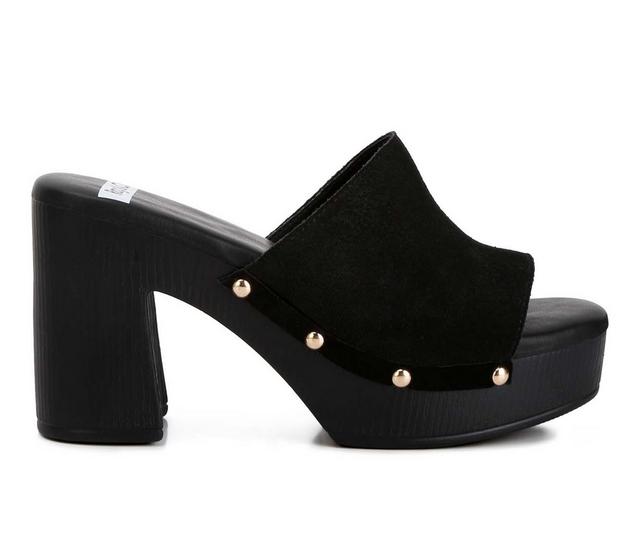Women's Rag & Co Cartera Platform Dress Sandals in Black color