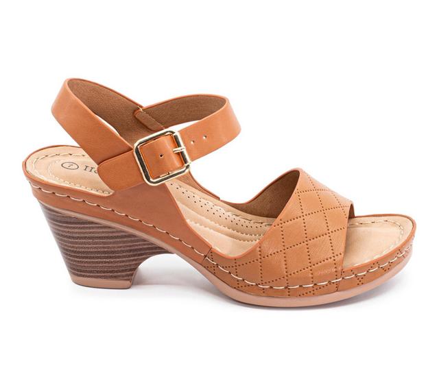 Women's Henry Ferrara Party-100 Dress Sandals in Tan color