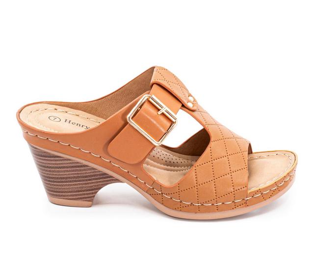 Women's Henry Ferrara Party-200 Dress Sandals in Tan color