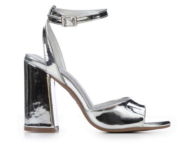 Women's Rampage Nella Dress Sandals in Silver color