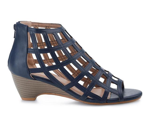 Women's Henry Ferrara Bologna Dress Sandals in Navy color