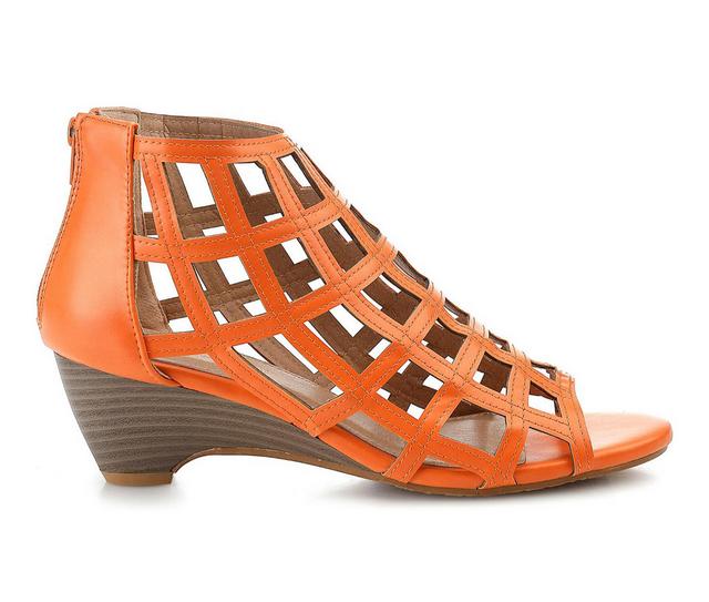 Women's Henry Ferrara Bologna Dress Sandals in Orange color