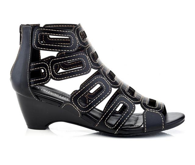 Women's Henry Ferrara S507 Dress Sandals in Black color