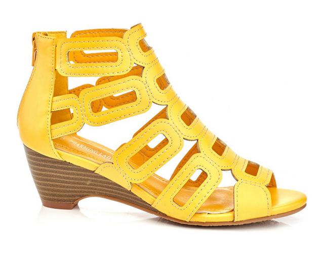 Women's Henry Ferrara S507 Dress Sandals in Yellow color