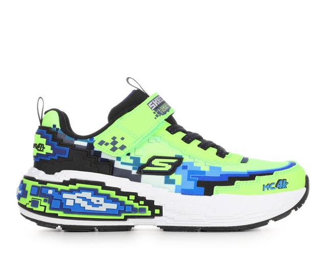 Boys' Skechers Little Kid & Big Kid Megacraft 4 Running Shoes in Lime/Black/Ylw color