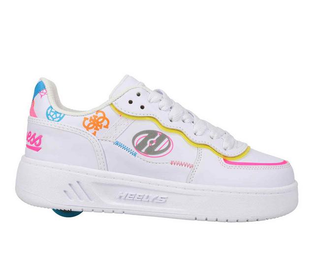 Girls' Heelys Big Kid Guess Rezerve Skate Shoes in White/Multi color