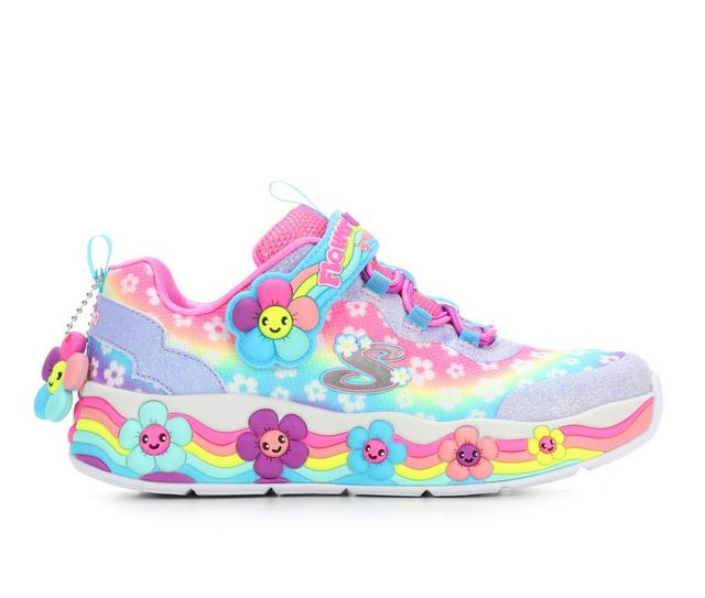 Girls' Skechers Little Kid & Big Kid Flower Friends Scented Running Shoes in Blue Sprkl/Mult color