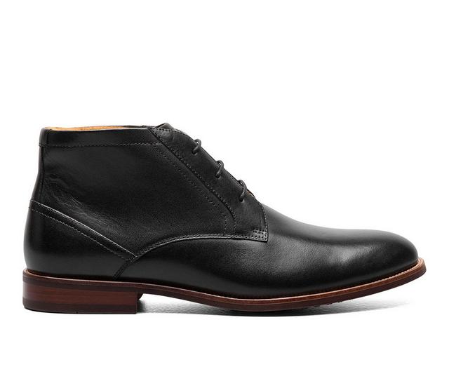 Men's Florsheim Rucci Plain Toe Chukka Dress Boots in Black color