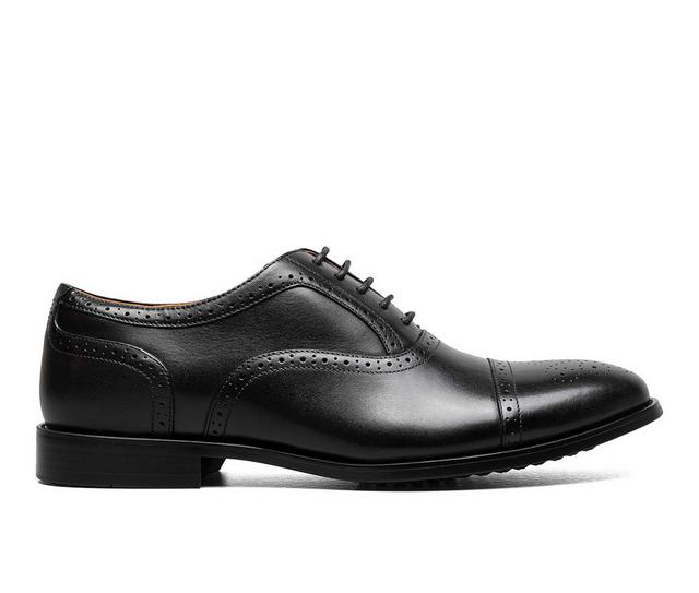 Men's Florsheim Rucci Cap Toe Balmoral Dress Oxfords in Black Smooth color