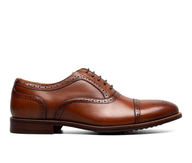 Men's Florsheim Rucci Cap Toe Balmoral Dress Oxfords in Cognac color