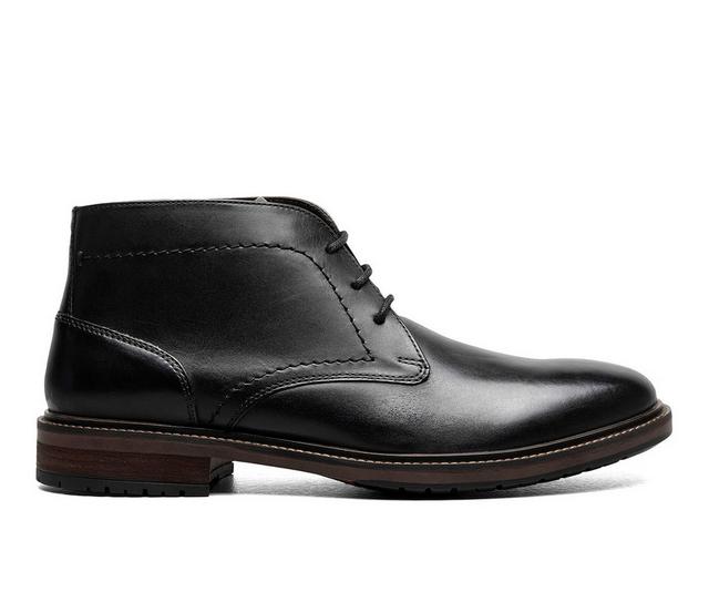 Men's Florsheim Forge Plain Toe Chukka Dress Boots in Black color