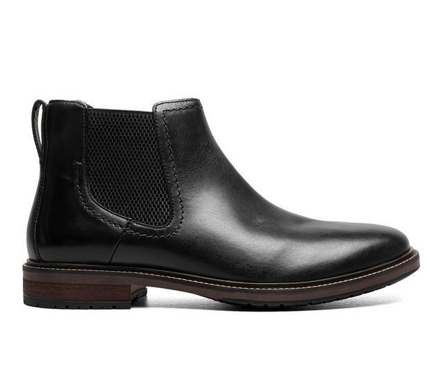 Men's Florsheim Forge Plain Toe Gore Dress Boots in Black color