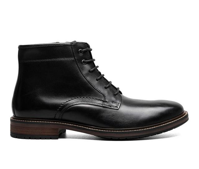 Men's Florsheim Forge Plain Toe Lace Up Boots in Black color