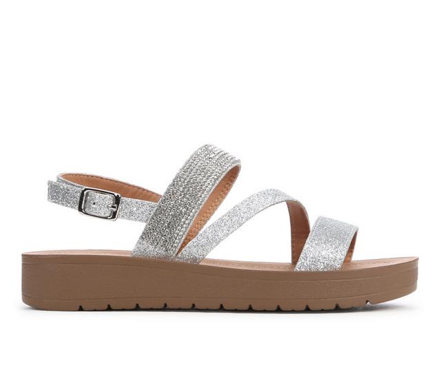 Girls' Soda Little Kid & Big Kid Diary-IIS Sandals in Silver color