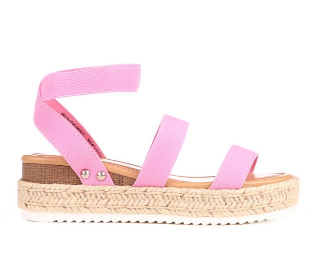 Girls' Soda Little Kid & Big Kid Emma Sandals in Pink color